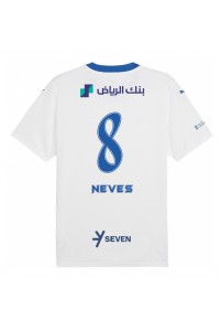 Al-Hilal Ruben Neves #8 Fotballdrakt Borte Klær 2024-25 Korte ermer